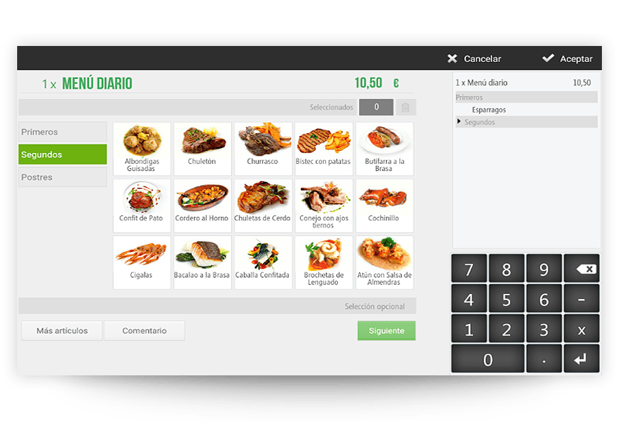 menu REST