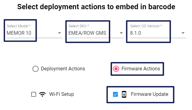 Memor 10 deployment actions Markierungen