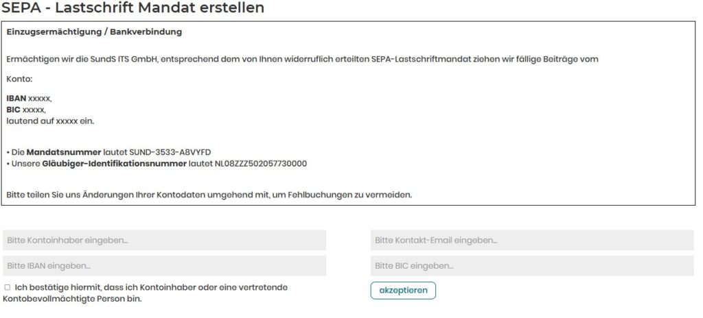 Screenshot SEPA 1